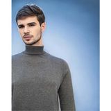 Erkek Yarım Balıkçı Boğazlı Baba Toprak Triko Kazak - 2XL
