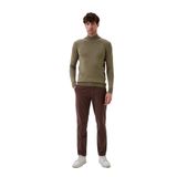 Erkek Yarım Balıkçı Boğazlı Triko Olive Slim Fit Pamuklu Sık Örme Kazak NCS JEANS 3005 OLİVE L