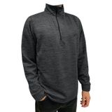 Erkek Yarım Fermuarlı Muline Sweatshirt Gri