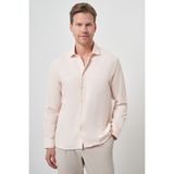 Erkek Yavruağzı Slim Fit Italyan Yaka Gömlek - XL