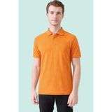 Erkek Yazlık Polo Tişört Açık 100 Pamuk Galanthus Shırt - Turuncu - XL