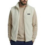 Erkek Yelek İçi Şardonlu Sherpa Peluş Yelek Tam Fermuarlı Cepli Kuzu Outdoor Yelek Ekru S