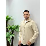 Erkek Yeni Sezon Süet Çıt Çıtlı Ceket Gömlek - Bej - XL