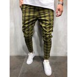 Erkek Yeşil Ekose Jogger Pantolon - 31