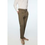 Erkek Yeşil Rayon Trend Düz Slim Fit Pantolon