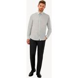 Erkek Yeşil Uzun Kol Slim Fit Saten Gömlek - 2XL