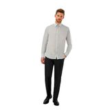 Erkek Yeşil Uzun Kol Slim Fit Saten Gömlek