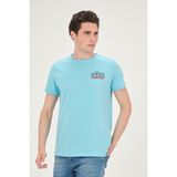 Erkek Yıkamalı Basic T-Shirt Tişört %100 Pamuk Tişört - 0 Siyah - XL