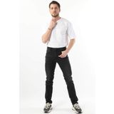 Erkek Yırtık Detaylı Jean Pantolon Siyah