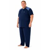 Erkek Yüksek Kalite Kısa Kollu Büyük Beden Pijama Takımı 19497
