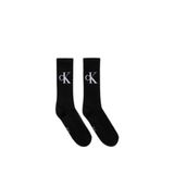 Erkek Yumuşak Pamuklu Uzun CK Logo Detaylı İkili Paket Siyah Çorap C701228802-001