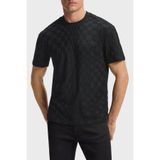 Erkek Yuvarlak Yaka Kısa Kol Tamamı Basklı Regular Fit Siyah T-Shirt 50559821-001