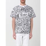 Erkek Yuvarlak Yaka Logo Baskılı Kısa Kollu Beyaz-Siyah T-Shirt 78GAH6R0JS440-L02