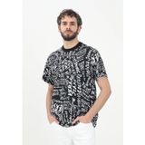 Erkek Yuvarlak Yaka Logo Baskılı Kısa Kollu Siyah-Beyaz T-Shirt 78GAH6R0JS440-L01