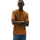 Erkek Yuvarlak Yaka Regular Fit Pamuklu Kısa Kollu Kahverengi T-Shirt MW0MW37508-GWP