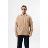 Erkek Zip Oversize Polar Ceket Bej
