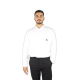 Erkek%100 Pamuklu Logo Desenli Uzun Kollu Beyaz Gömlek 50545572-100