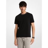 Erkek%100 Pamuklu Logo Detaylı Bisiklet Yaka Kısa Kollu Siyah T-Shirt CR652TGK3W-BLACK