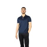 Erkek%100 Pamuklu Normal Kesim Kısa Kollu Lacivert Polo Yaka T-Shirt 25411312-013