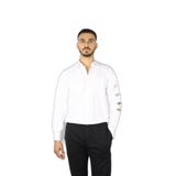 Erkek%100 Pamuklu Normal Kesim Kolu Baskılı Uzun Kollu Beyaz Gömlek 25413538-010