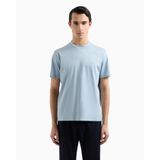 Erkek%100 Pamuklu Regular Fit Yuvarlak Yakalı Kısa Kollu Mavi T-Shirt EM000983 AF13669-U9275