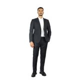 Erkek%100 Saf Yün Normal Kalıp Astarlı Siyah Takım Elbise EM000478 TE16849-OB003