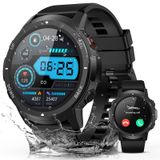 Erkekler için akıllı saat, Bluetooth çağrısı, 2025 askeri su geçirmez fitness uyku izleyici, 110 spor modlu, Samsung Android iPhone iOS için akıllı saat uyumlu