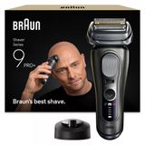 Erkekler İçin Braun Series 9 Pro+ Kel Tıraş Makinesi, Islak Ve Kuru Tıraş İçin Elektrikli Tıraş Makinesi Ve Kel Tıraş Makinesi/Kafalı Tıraş Makinesi, 5+1 Ultra İnce Bıçaklar, 60 Dk. Pil, Grafit