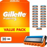 Erkekler İçin Gillette Fusion 5 Bıçak, 20 Tıraş Bıçağı, Turuncu - Islak Tıraş Makineleri İçin, Yumuşak Kayma Ve İnanılmaz Derecede Yakın Ve Rahat Tıraş İçin Daha Büyük Kayganlaştırıcı Şerit