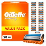 Erkekler İçin Gillette Fusion 5 Bıçak, 28 Tıraş Bıçağı, Turuncu - Islak Tıraş Makineleri İçin, Yumuşak Kayma Ve Yakın Ve Rahat Bir Tıraş İçin Daha Büyük Kayganlaştırıcı Şerit