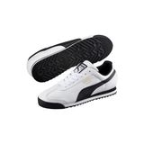 Erkekler İçin Puma 35357204 Orjinal Roma Basic Beyaz - Siyah Spor Ayakkabı Hafif ve Esnek Tasarım