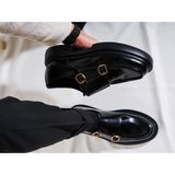 Erkekler İçin Tetri Gody Model Deri Siyah Casual Ayakkabı Düz Tabanlı Pratik Slip-On Özelliği - 0 - Siyah