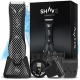 Erkekler Için Tıraş Makinesi, Erkekler Için Saç Kesme Makinesi,vücut Tıraş Makinesi, 2'si 1 Arada Vücut Bakım Seti, Shav 2, Su Geçirmez, Islak Kuru, Led, Usb-C, Cilt Dostu, 120 Dakika Pil (Karbon)