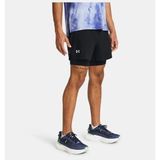 Erkekler İçin Under Armour 5inch 2-in-1 Siyah Koşu Şortu.001 L Beden Hafif ve Nefes Alabilir