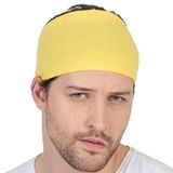 Erkekler ve kadınlar için geniş ter bantları, kaymaz, egzersiz bandı, koşu, spor, futbol, triatlon, inşaat, yoga, spor salonu için nefes alabilen pamuk kafa bantları