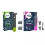 Erkekler Ve Kadınlar İçin Veet Intimate Giyotin İkili Set - 1X Veet Erkekler Intimate Giyotin + 1X Expert Kadın Giyotin - Intimate Tıraş Makinesi Ve Vücut Tüyleri Kesme Makinesi - Su Geçirmez