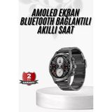 Erkeklere Özel Akıllı Saat Çelik Kordon Bluetooth Bağlantılı İos Ve Android Uyumlu P204552s705