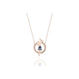ERKOÇ JEWELLERY 925 Ayar Gümüş Renkli Taşlı Anne Bebek Kolye