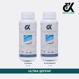 Erkon Kimya 1kg Şeffaf Epoksi Reçine Deniz Dalgası Efekti İçin Ultra Şeffaf ve Kokusuz