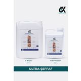 ERKON KİMYA Ultra Şeffaf Tek Döküm Epoksi Reçine 15 kg SET Döküm Tipi Epoxy Masa Sehpa için KALIN DÖKÜM