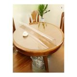 ERKSOLHOME Ceren Şeffaf Yuvarlak 1,5 Mm Kalın Pvc Kaymaz Masa Örtüsü Koruyucu