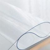 Erksolhome Şeffaf 1,4 Mm Yuvarlak Kalın Pvc Masa Örtüsü Koruyucu - 90 x 90 cm
