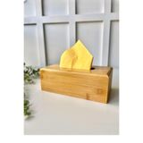 ERKUGO Bambu Peçetelik, 23 cm Masaüstü Peçete Kutusu, Bambu Kağıt Mendil Kutusu Kahverengi 23 x 13