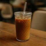 Erkugo Squama Cam Kapaklı Borosilikat Soğuk Kahve Bardağı – 650 ml - 1 Adet