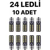Erlight T10 Dipsiz (10 Adet) W5W 24 Ledli Canbus Beyaz Park Plaka Ampulü