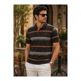 ERLINE Erkek Polo Yaka Çizgili Süprem T-Shirt