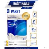 Ermet Ev Tipi Kağıt Havlu 3 Paket 6 Rulo - Beyaz