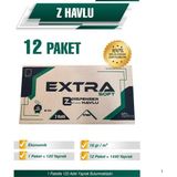 Ermet Extra Z Kağıt Havlu 12 Paket 1440 Yaprak - Beyaz