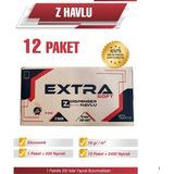 Ermet Extra Z Kağıt Havlu 12 Paket 2400 Yaprak - Beyaz
