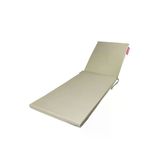 Ermiya 2 Adet Gökçeada Şezlong Minderi 180*55*5 cm Fermuarlı Yıkanabilir Kumaş Krem
